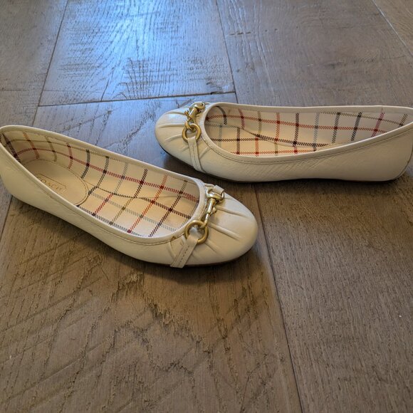Coach White Leather Ballet Flats - Picture 3 of 5